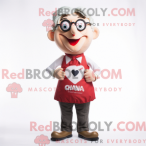 Strój maskotki serca w chinosach i kolczykach - Maskotki serca - REBROKO_424758 - RedBrokoly.com