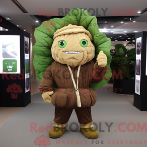 Mascot character of a Brown...