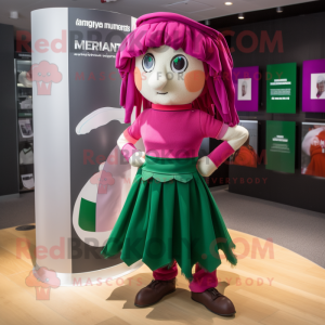 Magenta irsk flag maskot...