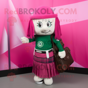 Magenta irsk flag maskot...