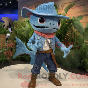Mascot character of a Blue...