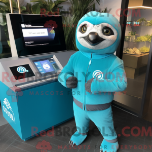 Postava maskota azurového...