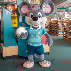Mascot character of a Teal...