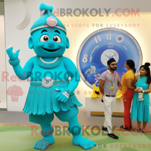 Mascot character of a Cyan...