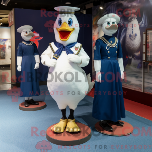 Maskotkarakter av en Navy...