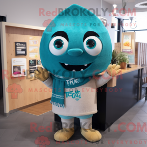 Mascot character of a Teal...