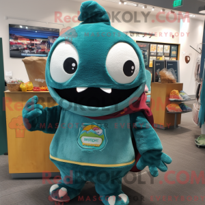 Mascot character of a Teal...