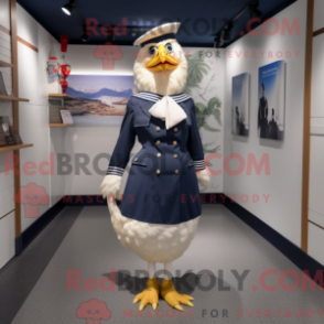 Caracteres de máscara de caça marinha com máscara e proteção - Mascotes de asas de frango - REBROKO_424948 - RedBrokoly.com