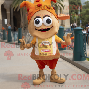 Mascot character of a Tan...