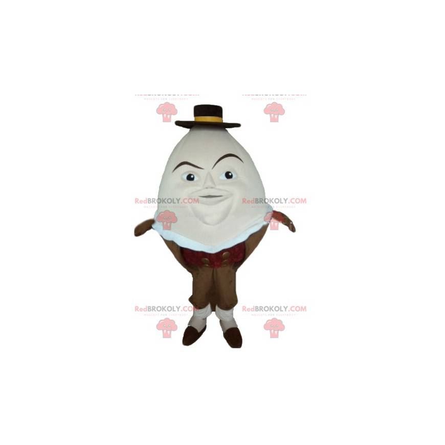 Maskotdrakt stort egg i brun eggkopp - Uklassifiserte maskoter - REDBROKO_04368 - RedBrokoly.com