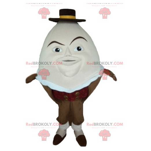 Uovo gigante mascotte in un portauovo marrone - Redbrokoly.com