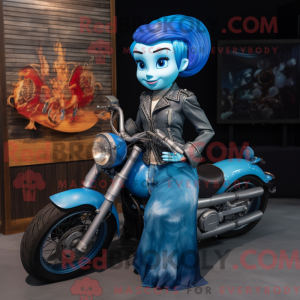 Mascot character of a Blue...