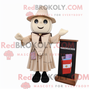 Mascot character of a Beige...