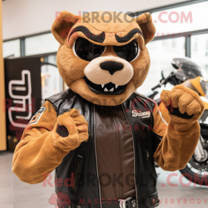 Maskotfigur af en brun Puma...