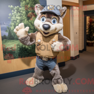 Mascot karakter van een Tan...