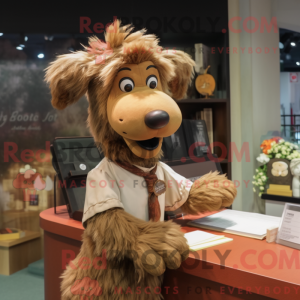 Mascot character of a Brown...