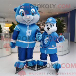 Mascot character of a Blue...