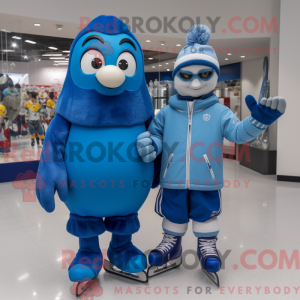 Mascot character of a Blue...