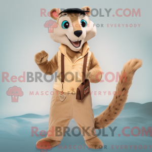 Mascot character of a Tan...