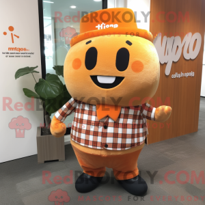 Maskotkarakter af en orange...