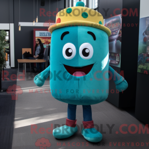 Mascot character of a Teal...