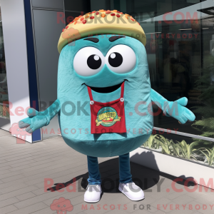 Mascot character of a Teal...