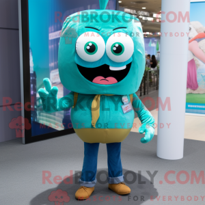 Mascot character of a Teal...