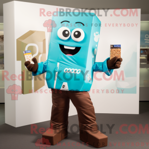 Mascot character of a Cyan...
