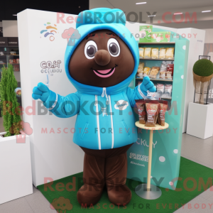 Mascot character of a Cyan...
