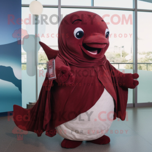 Maroon Whale mascotte...