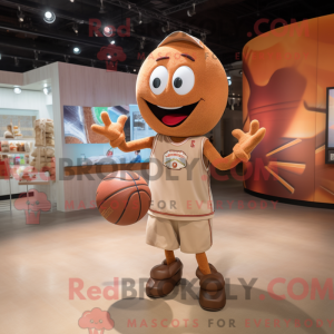 Mascot character of a Tan...