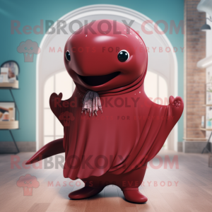 Maroon Whale mascotte...