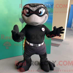 Maskottchen einer schwarzen...
