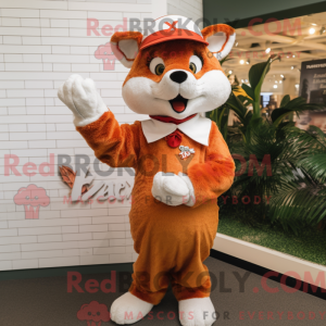 Mascottefiguur van een vos...
