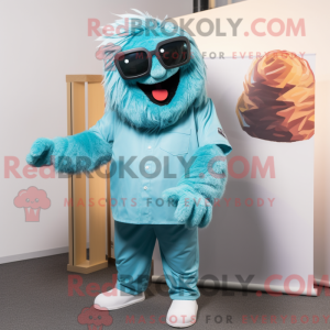 Mascot character of a Teal...