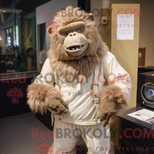 Mascot character of a Beige...
