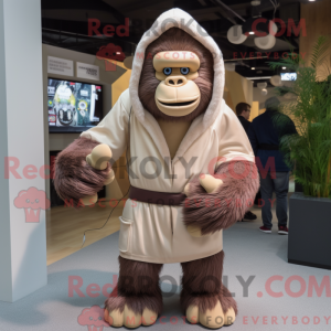 Mascot character of a Beige...