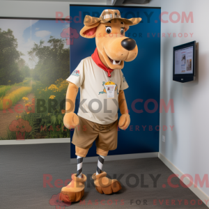Mascot character of a Tan...