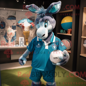 Mascot character of a Teal...