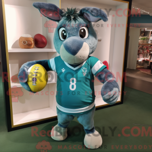 Mascot character of a Teal...
