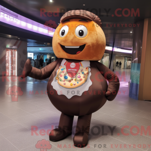Maskot karakter af en brun...