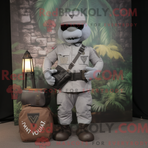 Mascot character of a Gray...