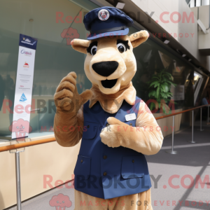 Mascot character of a Navy...