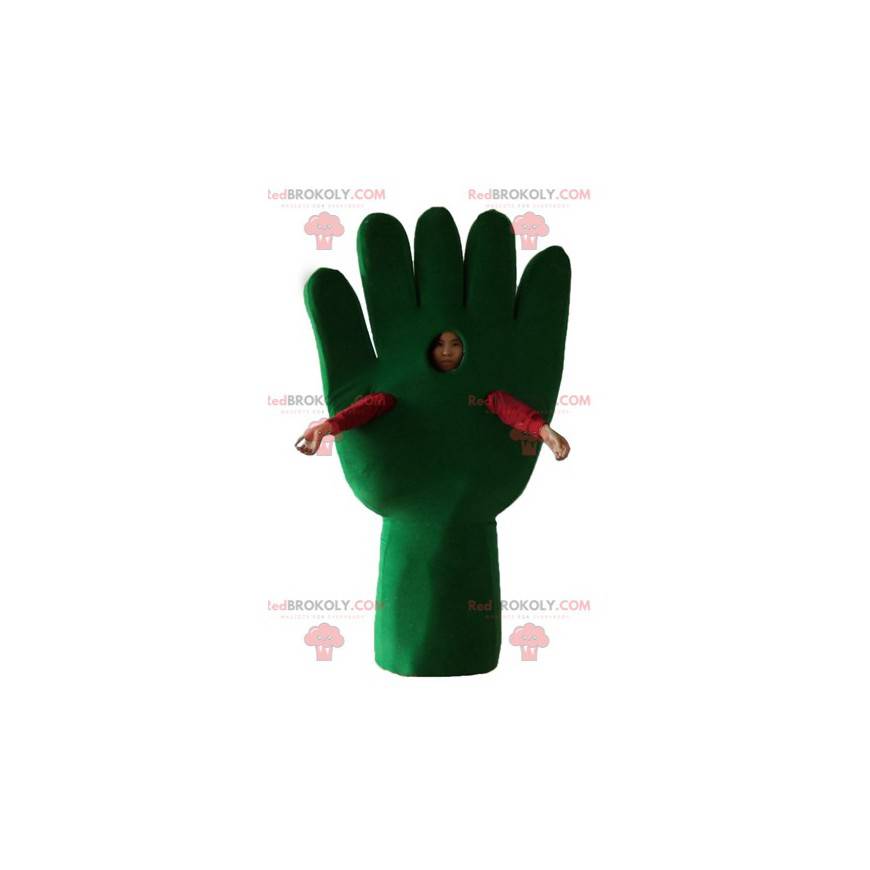 Obří zelená ruka rukavice maskot - Redbrokoly.com Obří zelená ruka rukavice maskot - Redbrokoly.com