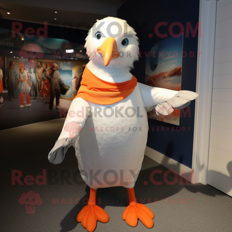 nan Seagull mascot costume character dressed with a Playsuit and Mittens nan Seagull mascot costume character dressed with a Playsuit and Mittens