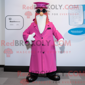 Maskottchenfigur eines Pink...