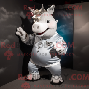 Maskottchen eines silbernen...
