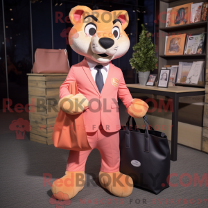 Maskotkarakter af en Peach...