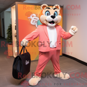 Maskotkarakter af en Peach...