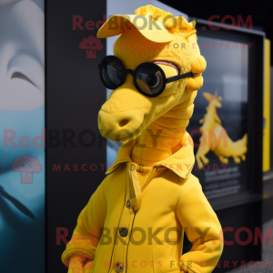 Maskottchen eines gelben...